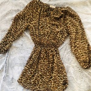 Armour Vert Leopard Print Silk Dress